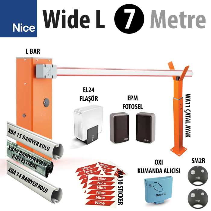 Nice Bariyer wide Serisi L 7mt Bariyer Sistemi